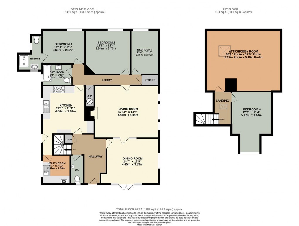 Floorplan for St. Michaels Lane, Appleby-In-Westmorland