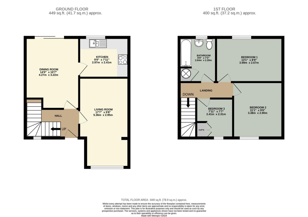 Floorplan for Oakbank, Newbiggin