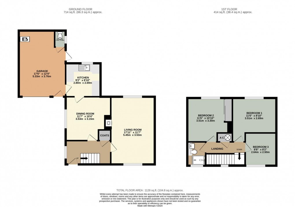 Floorplan for Roods Place, Kirkoswald, Penrith